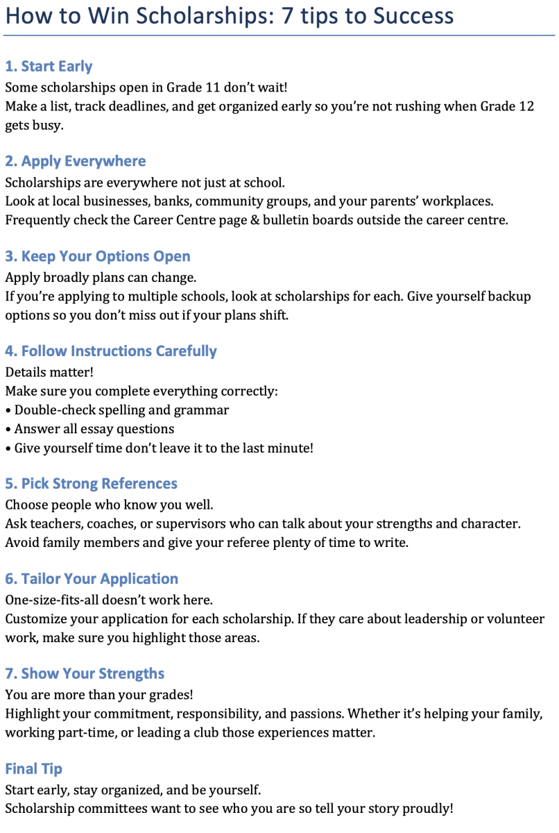 tips to winning scholarships