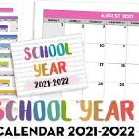 2021-2022 School Calendar for Parents and Students